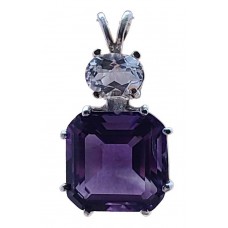 Amethyst Earth Heart Crystal™  with Oval Danburite