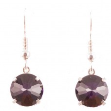Siberian Purple Quartz Radiant Heart Crystal™ Earrings
