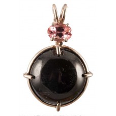Hypersthene with Oval Cut Pink Tourmaline