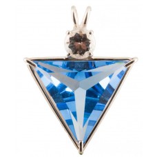 Siberian Blue Quartz Angelic Star™  with Round Cut Danburite