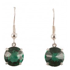 Siberian Green Quartz Radiant Heart Crystal™ Earrings
