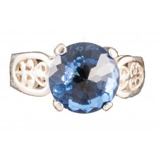 Tibetan Blue Obsidian Radiant Heart Crystal™ Ring